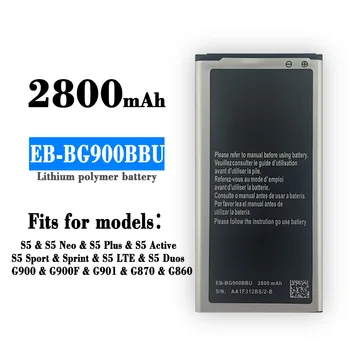 Pentru SAMSUNG Orginal Baterie EB-BG900BBU EB-BG900BBC S5 LTE G900S G900F G9008V G900M 9006V 9008W 9006W G900FD G901 G870 G860 NOI