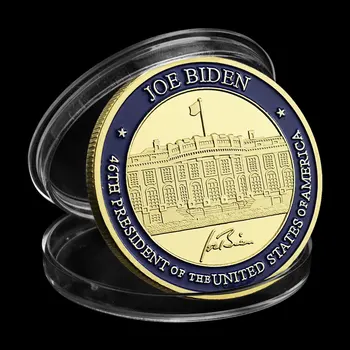 46-lea Președinte al Statelor Unite ale Americii, Joe Biden, de Colectie, Placat cu Aur de Suveniruri Monede de la Casa Albă Monedă Comemorativă