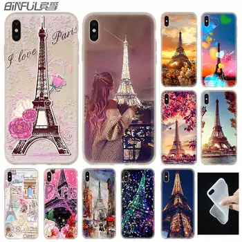 Franța Paris turnul Eiffel Silicon Moale Caz Pentru iPhone 13 11 12 Pro X XS Max XR 6 6S 7 8 Plus SE Acoperi Mini