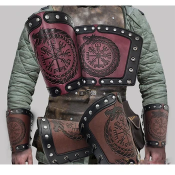 2022 Medieval Cosplay Recuzită Scoabă Viking Costum De Dantela Sus Cavaler Armura Braț Manșetă Șir Cruce Steampunk Gauntlet Bratara