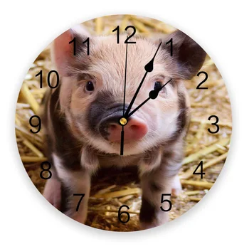 Porc Mic Animal Drăguț Nou Ceas De Perete Moda Living Cuarț Ceas Modern Decor Acasă Rotund Ceasuri