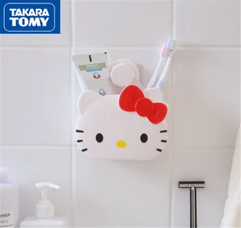 TAKARA TOMY Creator de Desene animate Hello Kitty Multifunctional Titularul Periuta de dinti Drăguț Raft Baie Cutie de Depozitare
