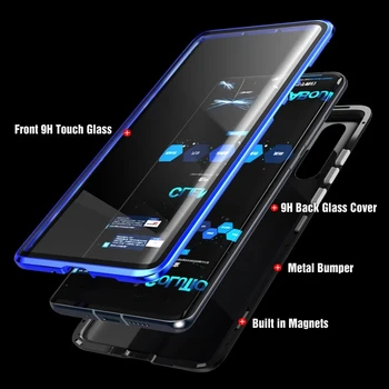 NOUL Capac Sticla 360 Full Metal Magnetic Caz Pentru Samsung Galaxy S20FE S20 S21 S10 S9 S8 Plus A51 A71 A50 A70 A52 A72