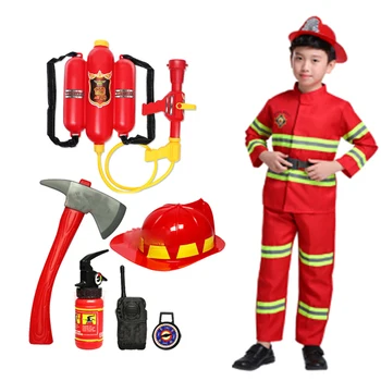Halloween Cosplay Copii Pompier Uniforme Copii, Sam Pompierul Rol De Lucru Îmbrăcăminte Costum Fată Băiat De Performanță Costume Petrecere
