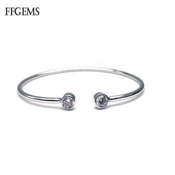 FFGems Elegant 100% Argint 925 Sterling Moissanite Brățară Brățară Bijuterii Fine Femei Petrecere De Nunta, Cadou De Logodna En-Gros