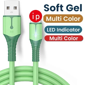 Iluminat Cablu USB Pentru iPhone 14 13 12 11 Pro Max XR XS 8 7 Rapid de Încărcare Încărcător de Strălucire USB Cablul de Sârmă Cablu de Date 0.25/1/1.5/2m
