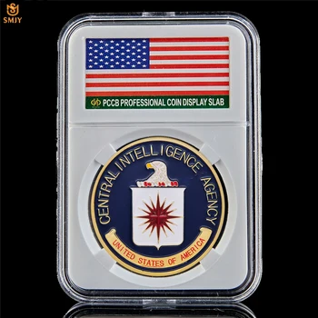 NE-Agenția Centrală de Informații Metal Placat cu Aur statele UNITE ale americii CIA Militare Token Challenge Colecție de Monede W/PCCB Display