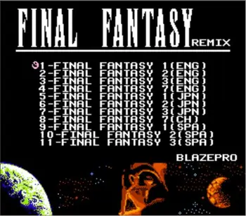 FINAL FANTASY I, II, III, VII REMIX, 11in1 Cartuș Joc de NES/FC Consola