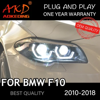 Faruri Pentru BMW F10 F18 2011-2017 Masina автомобильные товары LED DRL Hella 5 Xenon Obiectiv Hid H7 F10 F18 Accesorii Auto