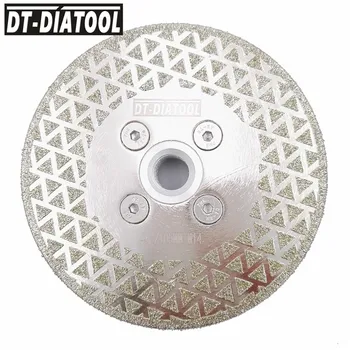 DT-DIATOOL 1 buc Singură Parte Acoperite prin Galvanizare Diamant Taiere Slefuire Disc M14 sau 5/8-11 Filet de Granit Placi de Marmura de Ferăstrău