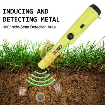 Portabil Detector de Metale Poziționarea Tijei Detector Impermeabil Pinpointer Sonda Detector de Metale + Lumini cu LED-uri de 360 de Grade cu Scanare Laterală