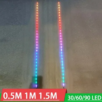 30/60/90 LED-uri Audio Muzica Spectru Indicator de Nivel de 1,5 M Dual Colorate Flexibil Moale de bandă de Sunet de Voce de Control de la Distanță de Control