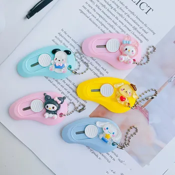 Sanrio Artizan Cuțit Hello Kittys Accesorii Anime Kawaii Portabil Mini Cutie Parcelă Deschizator De Hârtie De Birou Cutter Jucarii Fete Cadou