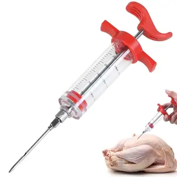 Sosul Injector Turcia Seringa Cu Oțel Inoxidabil Ac Carne Alimente Seringă Injector Marinate Pentru Carne De Vită Carne De Curcan
