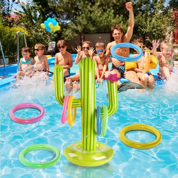 Piscină în aer liber accesorii Gonflabile Cactus Ring Toss Joc Set Plutitoare Jucării de Piscină Plajă Consumabile Partid Bara de Partid de Călătorie