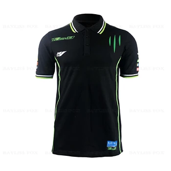 Pentru Yamaha Energie YZR M1 GP Motocicleta Tricou Polo Barbati Fabrica de Curse Sport de Echipă Motocross Meci Verde Negru de Bumbac T-shirt