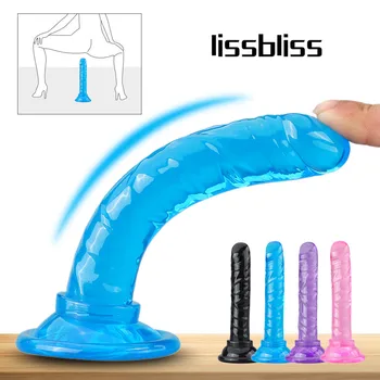 Realistic Dildo Anal Masturbator Jucarii Sexuale pentru Cupluri de Cristal Jelly Vibrator ventuza Penetrare Penis Vibrator Phalos pentru Femei Fierbinte