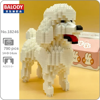 Balody 18246 Lumea Animală Pudelul Standard Dog Pet Model de Păpușă Mini Diamond Blocuri Caramizi de constructie de Jucarie pentru Copii fără Cutie
