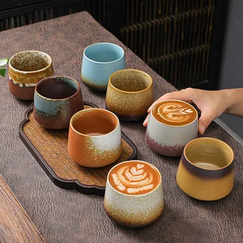 Cuptoare Ceramice Schimba Ceașcă De Espresso Creative Brut Ceramica Trage Floare Cana De Lapte Cupa Japoneză Retro Master Ceașcă De Ceai Cani De Cafea