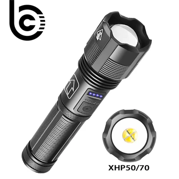 Rază lungă de Super-Luminos XHP50 Lanterna LED rezistent la apa de Înaltă Calitate, Puternic Flashlamp USB Reîncărcabilă Lanterna Pentru Aventura