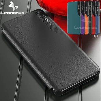 Smart Fereastra de Afișare Flip Cover pentru Samsung Galaxy M52 M12 M51 M31 M21 Cazuri Cazul Stil de Afaceri, Shockproof Protecție Completă Capa