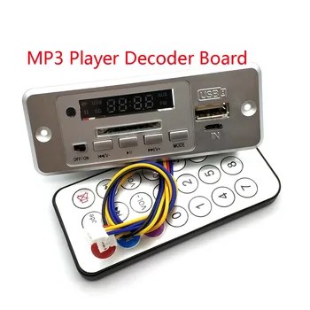 Wireless 5V Player MP3 Decoder Bord Integrat WMV Decodor Bord Modul Audio USB TF Radio Pentru Mașină Roșie Digital cu LED-uri Cu Telecomanda