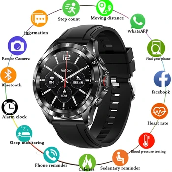 NOUĂ Rundă de Oameni de Afaceri Inteligent Ceas Personalizat Cadrane IP68 Impermeabil Bluetooth Răspuns Apel Tracker Sport Smartwatch Bărbați Femei
