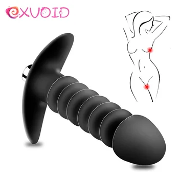 EXVOID Fir Vibrator Anal Margele G-spot Orgasm Penis artificial Vibratoare de Prostata pentru Masaj Jucarii Sexuale Pentru Femei Silicon Fund Vibratoare Plug