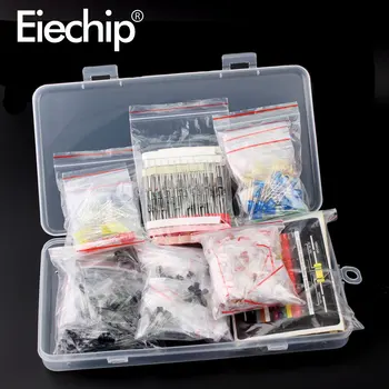 Condensator electrolitic Ceramice kit Rezistor diode led set tranzistor Pachet diy sortiment componente electronice kituri cu cutie