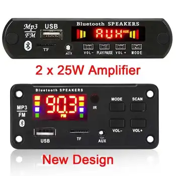 DC 6V 18V 50W Amplificator MP3 Decoder Bord Bluetooth V5.0 Player Auto USB Modul de Înregistrare FM AUX Radio Pentru Speaker Handsfree