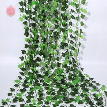 1buc 230Cm Verde de Mătase Artificială Agățat coroană din Frunze de Plante de Viță de vie Frunze de Bricolaj Pentru Casa Petrecerea de Nunta Baie Decoratiuni de Gradina