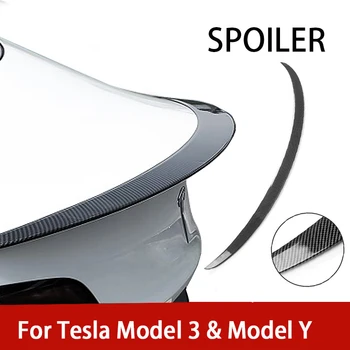 Pentru Tesla Model Y & Model 3 Portbagajul din Spate Spoiler 2020 2021 2022 Fibra de Carbon ABS Aripa Spoiler Styling Auto Accesorii