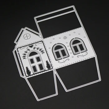 3D casă mică de Metal de Tăiere Moare Șabloane pentru DIY Scrapbooking/album foto Decorative Relief DIY Cărți de Hârtie