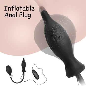 10-frecventa de Silicon Extinde Gonflabile Anal Plug Vibrator Corpului-în condiții de Siguranță de Grad Medical Impermeabil Fundul Jucărie Sexuală pentru bărbați și Femei