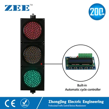 Ciclu automat de Funcționare Controller LED Lumina de Trafic 200mm 8inches LED Semnal de Trafic de Lumină LED-uri Semn semafor Controler