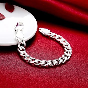 Noua moda coreeană argint 925 bine 8MM geometrie Bratari pentru femei om fericit petrecerea de Nunta accesorii Bijuterii cadouri