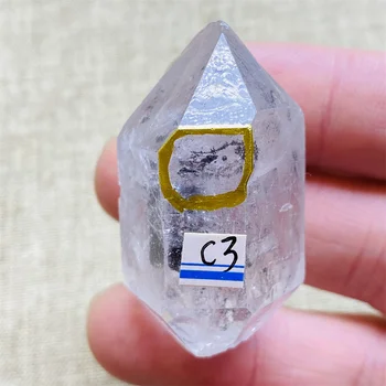 Natural Negru De Apă Bilă De Cristal Herkimer Diamond Ore Specimen De Energie De Vindecare Cadou De Vacanță