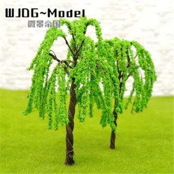 12 BUC inaltime 8 cm/12 cm/15cm copac verde model HO OO Model la Scară Copaci Tren de cale Ferată Layout Diorama Wargame Peisaj