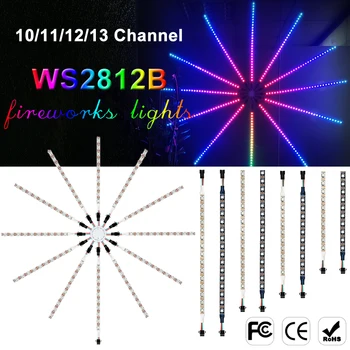 WS2812B CONDUS focuri de Artificii Lumina 10/11/12/13 Canal Rotund Panoul WS2812 5050 RGB Individual Adresabile Benzi cu Led-uri 10Led 15Led DC5V