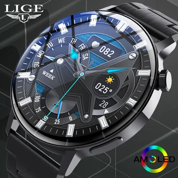 LIGE HD Full Touch de apelare Bluetooth Ceas Inteligent Bărbați 2022 Temperatura Corpului Sport Fitness Brățară Impermeabil Bărbați Smartwatch + Cutie