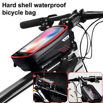 OMUL SĂLBATIC Hard Shell Biciclete Sac Impermeabil Cadru Sus Fata Tub Sac de Ciclism 6.5 în Caz de Telefon Touchscreen Biciclete MTB Pachet