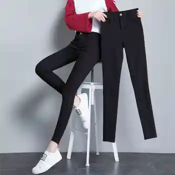 Noi Sosiri De Moda De Înaltă Elastic Femei Creion Blugi Pantaloni Skinny Mare Wasit De Sex Feminin Slim Lady Pantaloni Plus Dimensiune