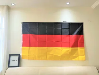 Livrare gratuita Germania Flag 90x150cm 3x5 metri Agățat Negru Roșu Galben DE DEU Deutschland Poliester UV Rezistent la Decolorare pavilion German