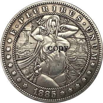 Hobo Nichel 1885-CC statele UNITE ale americii Morgan Dollar COIN COPIA Tip 255