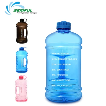 GEMFUL Sticla cu Apa de Mare Motivaționale 3 Litri BPA-Free Mare de Apă Ulcior cu Timpul de Marcare pentru Sport Bucătărie în aer liber