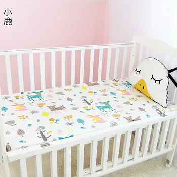 Copil nou-născut Pătuț Montate Foaie Respirabil Băieți Saltea de Pat Acoperi Desene animate Copil Merge cu pași mici lenjerie de Pat Lenjerie de pat pentru Pat Size120*65cm