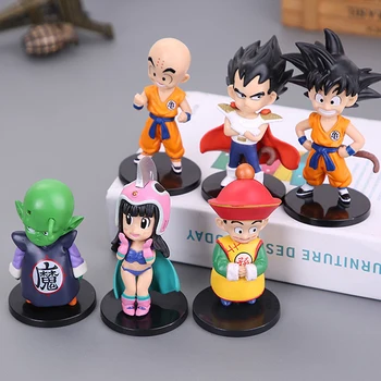 1 BUC 11cm Anime Dragon Ball Z Cifre Versiune Q Son Goku, Gohan, Vegeta Gogeta Krilin Piccolo Bulma Model de Figurina PVC Papusa Jucării