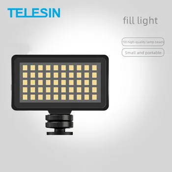 TELESIN Vlog Umple LED Mini Lumina Video Filtru de Culoare Fotografice de Iluminat pentru GoPro 10 9 8 7 6 Insta360 SJCAM
