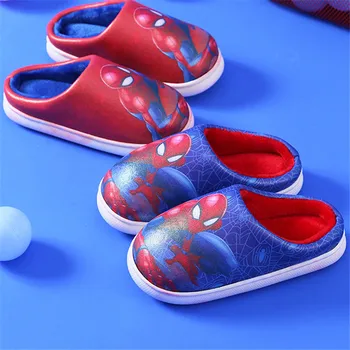 Disney Spiderman Acasă Papuci de pluș Designer de Copii plaform Cald Pantofi Slip pe Baieti Pantofi de Copil Apartamente