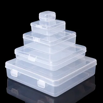 Pătrat De Plastic Transparent De Bijuterii, Cutii De Depozitare Margele Meserii Caz Containere W215